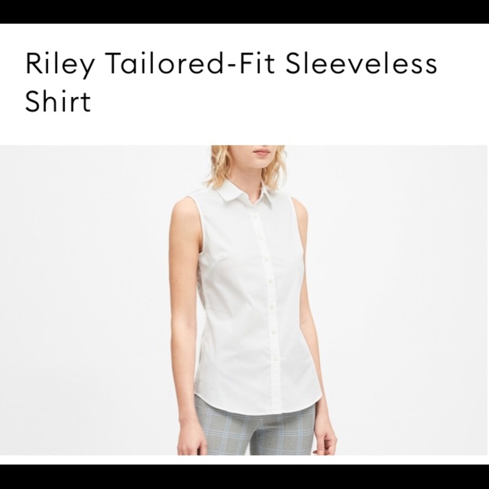 NWT Riley Fitted Sleeveless Button Up